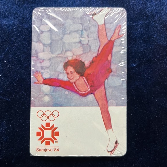 Sarajevo 1984 Olympics Playing Cards Sealed in Package Figure Skater - Picture 3 of 10
